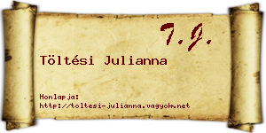 Töltési Julianna névjegykártya