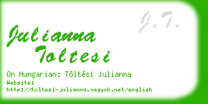 julianna toltesi business card
